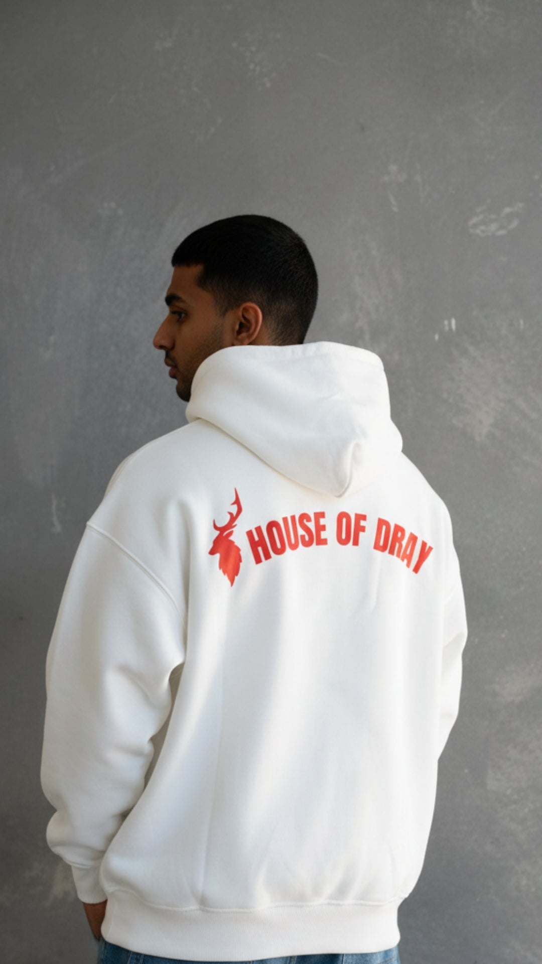 House of Dray "Geisha" White Oversize Hoodie