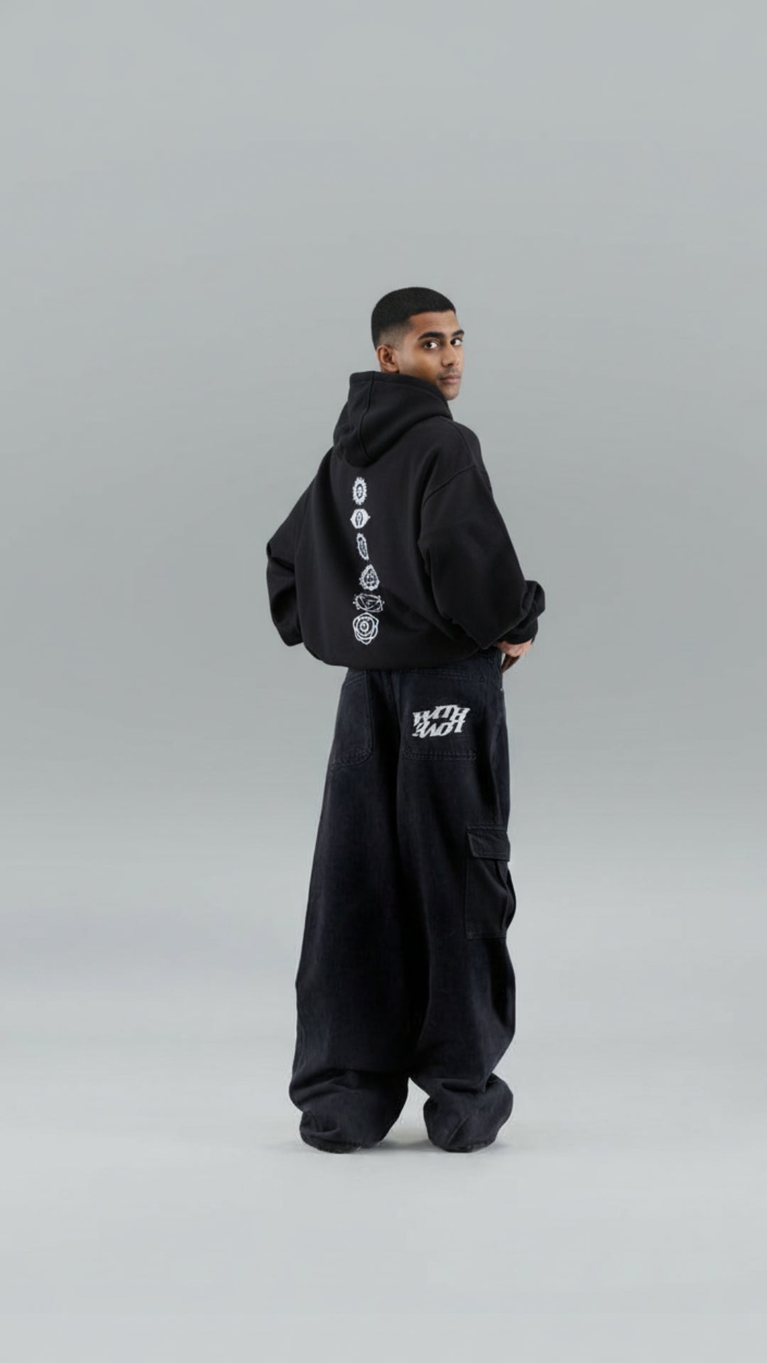 House of Dray "Healing Chakra" Grey Oversize Hoodie