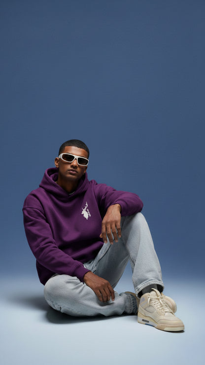 House of Dray "Bad Monkey" Purple Oversize Hoodie