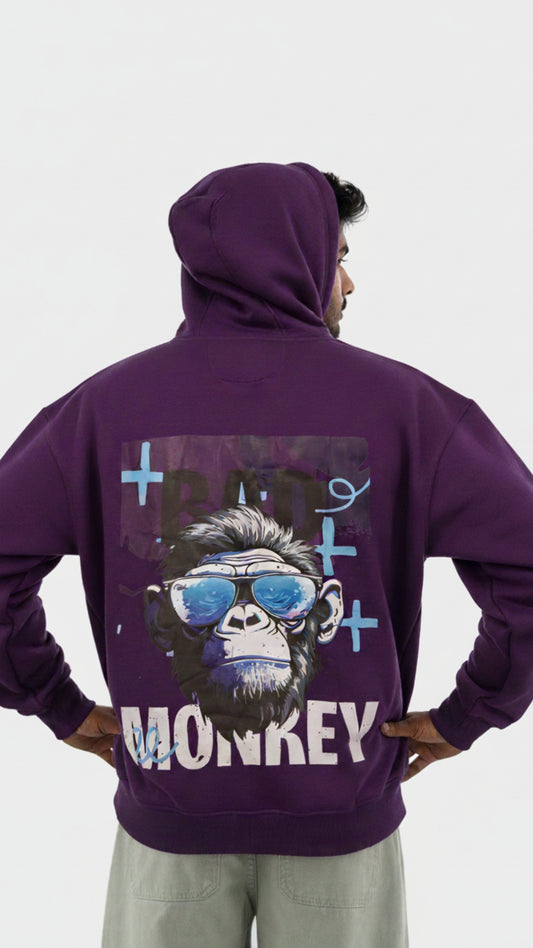 House of Dray "Bad Monkey" Purple Oversize Hoodie