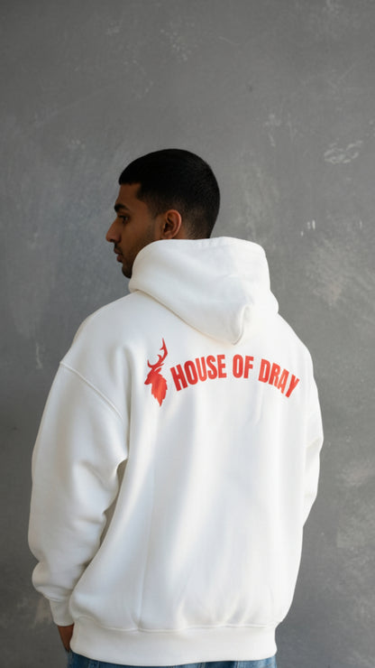 House of Dray "Geisha" White Oversize Hoodie