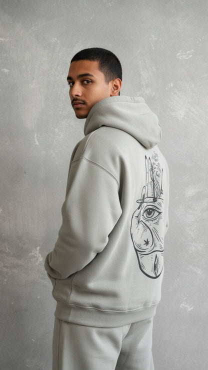 House of Dray "Smoky Hand" Grey Oversize Hoodie