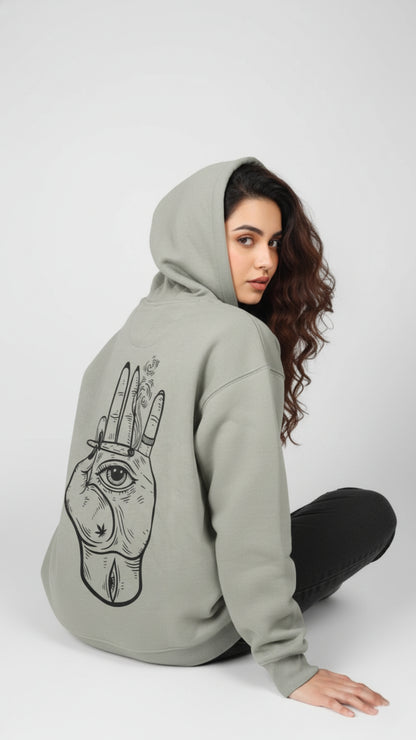 House of Dray "Smoky Hand" Grey Oversize Hoodie