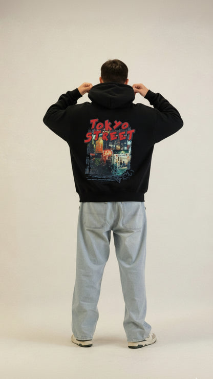 House of Dray "Tokyo Street" Black Oversize Hoodie